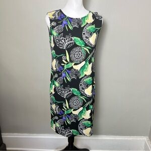 Chico's black floral dress, size O